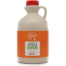 Organic Maple Syrup Grade A (Dark, Robust Button) - 1 Litre (1.320 kg) - Gluten Free - Vegan - Organic Maple Syrup - Organic Maple Syrup - Maple Syrup Canada - Pancake Syrup - Maple Syrup - Pure Maple