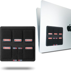 Afterplug Ultra Slim Stick On SD and MicroSD Card Holder with Reusable Adhesive for Laptops, 9 Card Slots, Supports up to 5 SD Cards and 4 MicroSD Cards, Black