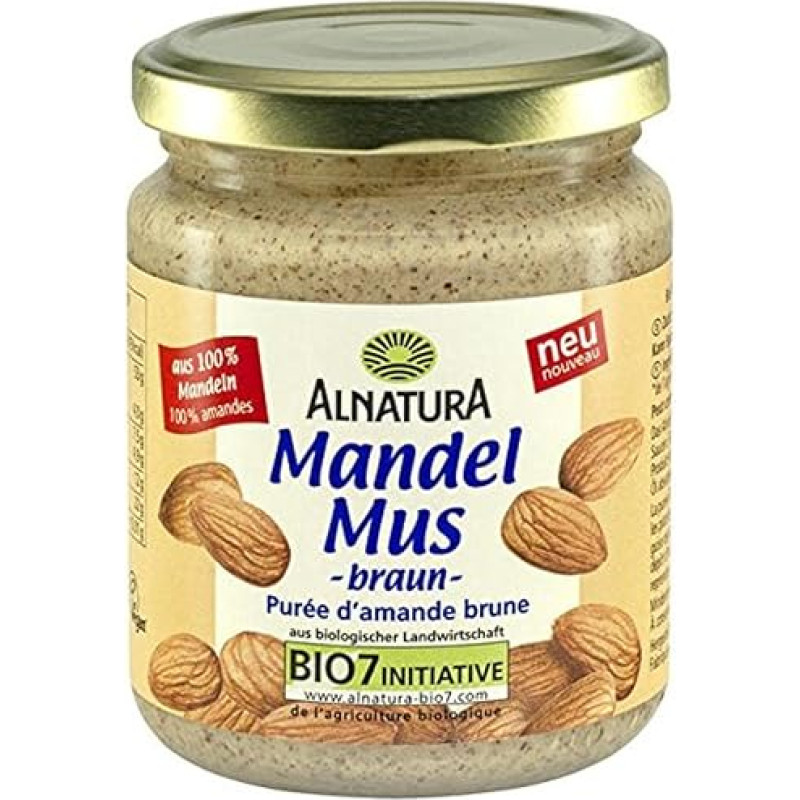 Alnatura Ekologiška migdolų tyrė, rudoji, 250 g