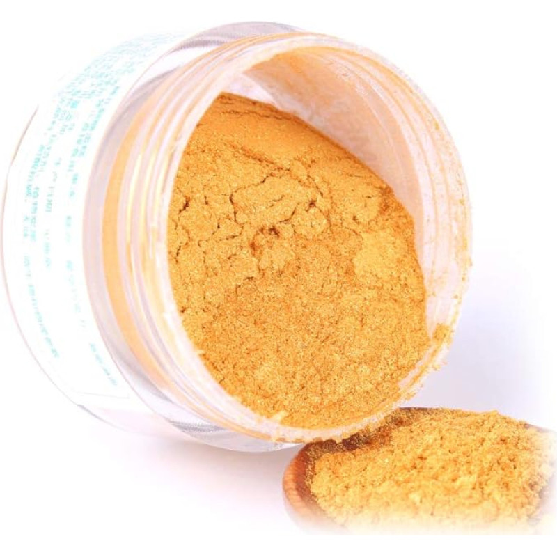 chenpaif Glitter Powder, Flash Glitter Powder Baked Edible Pigments Sweet Sugar Flower Chocolate Lipstick Macaron Food Powder Gold