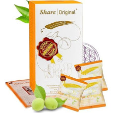 Dalintis Originali fermentuotų slyvų pakuotė, 10 vnt. + aprašymas | Share Swiss Fermented WellBeing | Žaliosios slyvos / japoniški abrikosai yra veganiški, be laktozės