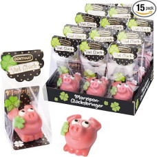 Günthart Pack of 15 Marzipan Pigs in Cellophane Bag Individually Packed for Gift Pack of 1 450 g