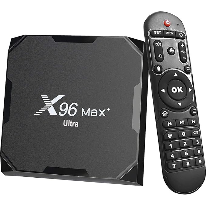 Android 11.0 TV Box X96 Max Plus Ultra Amlogic S905X4 4GB 64GB 2.4G 5G Dual WiFi BT4.0 Supports AV1 H.265 8K HDR Media Player