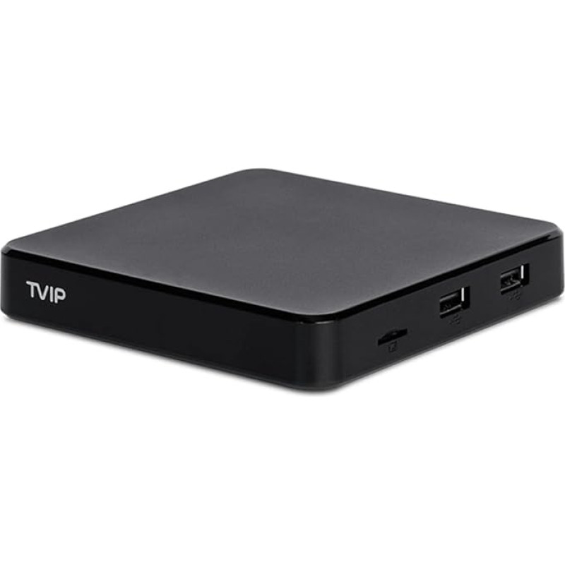 TVIP S-Box v.605 IPTV 4K HEVC HD Android 6.0 Linux Multimedia Stalker IP TV Streamer 1GB RAM + 8GB eMMC, MicroSD Card, EXT.IR inkl. 5GHz WLAN