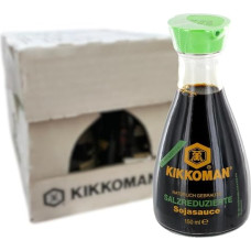 KIKKOMAN - sojų padažo dozatorius mažiau sūrus - daugkartinė pakuotė (6 x 150 ml)