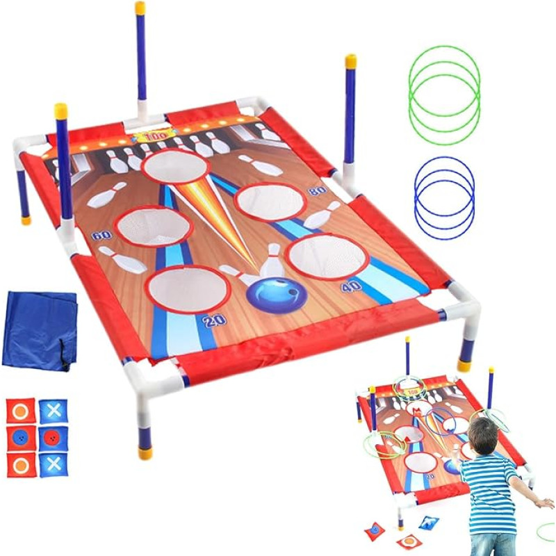 Kukurūzų skylės rinkinys, kukurūzų skylė | Kukurūzų skylės maišo metimo lauko žaislas vaikams - interaktyvus lauko žaislas 3-5 metų vaikams, kukurūzų skylės žaidimai, pupų maišo metimo žaidimas vaikams, šeimoms, dr.