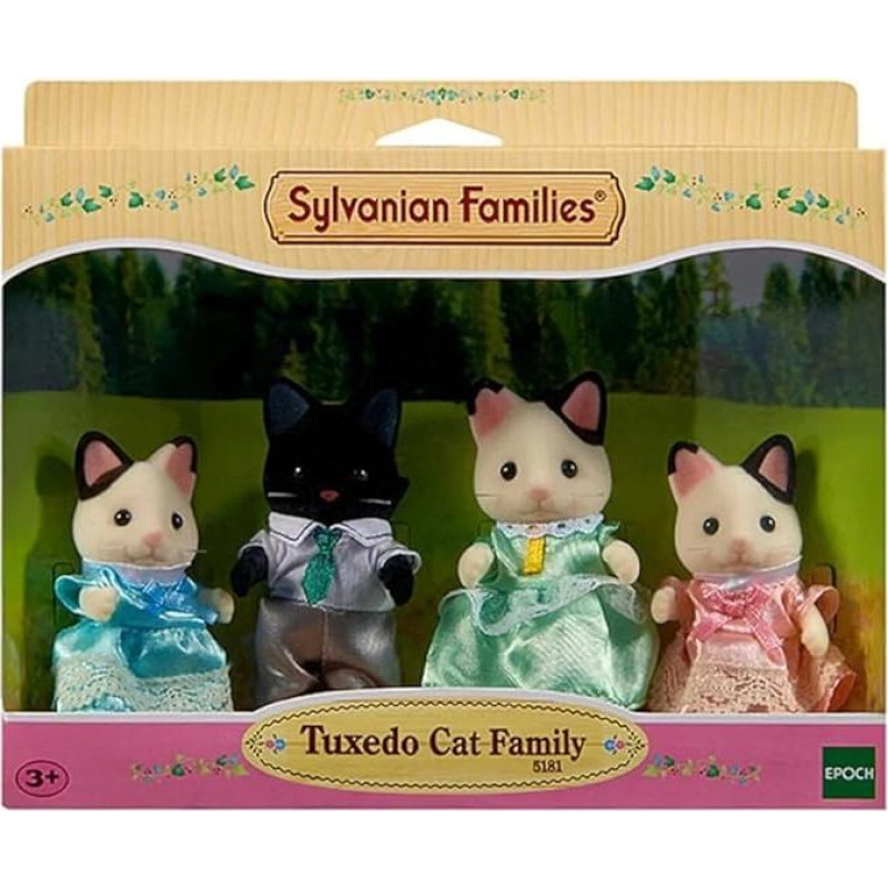 EPOCZ 5181 Sylvanian 5181 Šeimos Tuxedo kačių šeima