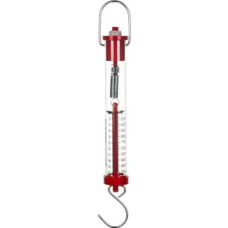 Eisco Labs Newton Force Gauge Spring Scale - Max Capacity 20N 2kg Double Scale Labeled