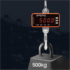 Industrieller Maßstab, 1500 kg/500 kg Digitale Hängewaage, Fernbedienung, robuste Kranwaage, dimmbare LED-Industrie-Hakenwaage, elektronische Waage(500kg)