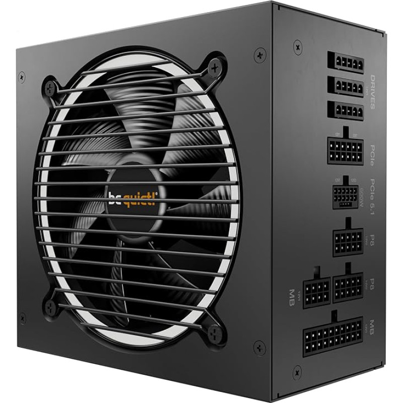 be quiet! Pure Power 12 M 750W, ATX 3.0 and PCIe 5.0 Compatible, 80 Plus Gold, More Modular Power Supply, 12VHPWR Cable Included, 120 mm be quiet! Fan, BN343