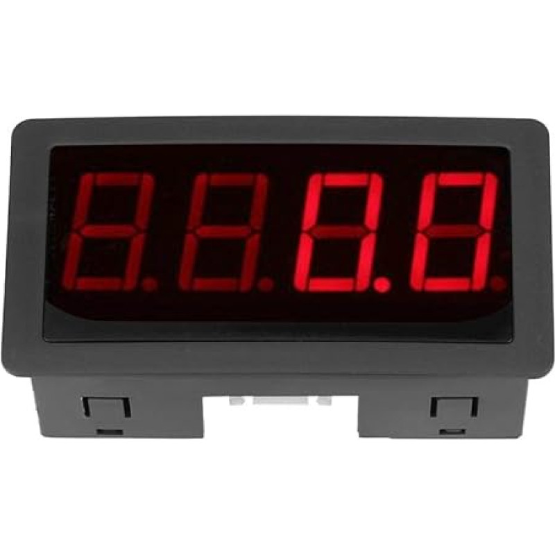 Motor Tachometer, 4 Digital Red/Blue LED Tachometer, Speedometer + Hall Proximity Switch, Sensor NPN + A/D Converter Chip (Red)