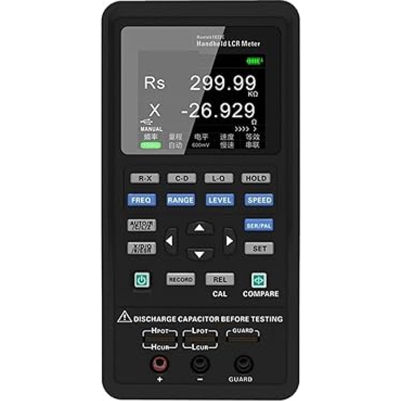 LCR-Brücke, Tragbarer LCR-Tester Handheld Digital Bridge Widerstand, Induktivität und Kondensator(1832C)