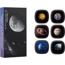 Realistic Discs - Discs for Ainael Meteor and Galaxy Projector, 5K Ultra HD Discs for Home Planetarium, 6 Disc Set without Projector (Solar System 1)