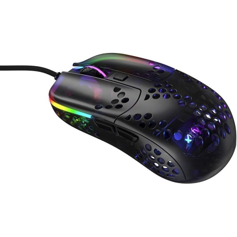 Xtrfy MZ1, Ultralight Wired Gaming Mouse, Pixart 3389 Sensor, Unique Shape for Optimal Aiming, Adjustable RGB Lighting, Zy's Rail Edition