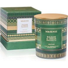 M&SENSE Kalėdinė žvakė, balzamo kedro medienos kvapo žvakės, kvapnios sojų žvakės namams, prabangi šventinė dovana moterims ir vyrams, 210 g, 45 val. degimo trukmė
