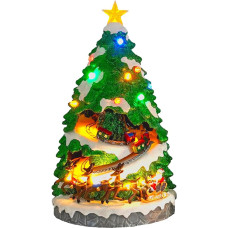 Avilia Weihnachtsbaum in Miniatur-Animation mit LED-Lichtern und Weihnachtsmusik – Hergestellt aus langlebigen Materialien und handbemalt, ideal für die Dekoration Ihres Hauses während der