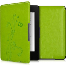 kwmobile Case for Amazon Kindle Paperwhite - Book Style PU Leather Protective e-Reader Cover Folio Case - (for 2017 and older) Light Green