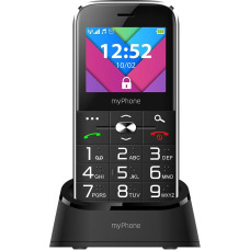 MP myPhone Halo C 2,2 colių mobilusis telefonas vyresnio amžiaus žmonėms be sutarties su dideliais mygtukais, žibintuvėliu, įkrovimo stotele, dviem SIM kortelėmis, 