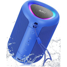 AY Portable Bluetooth Speaker with Light, Music Box Bluetooth with Powerful Crystal Clear Sound, IPX5 Waterproof, AUX & TF Card Input, Stereo Pairing, 24h Battery, Perfect for Home, Outdoor Use