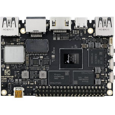 Khadas Single Board Computer VIM4 Active Cooling Kit with NPU Amlogic A311D2 4K UI Supports HDMI Input 4 Independent Displays LAN WiFi6 8GB LPDDR4X RAM Mali-G52 MP8 (8EE) GPU 32-Bit STM32G031K6 MCU