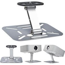 Projektoriaus laikiklis, mini projektoriaus stovas, daugiafunkcinis projektoriaus laikiklis, skirtas projektoriaus sieniniam lubų laikikliui, pasukamas 360° kampu, skirtas projektoriui su 1/4 colio varžto sąsaja Projektoriaus laikiklis (sidabrinis 15)