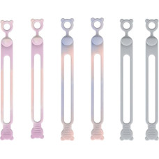 6 Stück Befestigungskabelbänder Kabelbänder Klettbänder mit Schnalle Verstellbarer Klettverschluss Sicherungsgurt Mehrzweck-Cinch-Gurt Datenkabel für Kabelmanagement