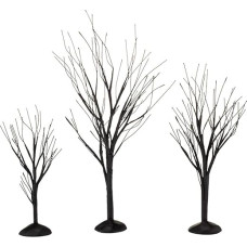 56 departamento aksesuarai Helovino kaimams Helovino juodos spalvos plikų šakų medžiai, 1,77 colio