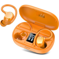 Bluetooth Headphones Sports In-Ear Headphones Wireless Bluetooth 5.3 Wireless Headphones with 4 Mic, 128 Hours Playtime, 2025 Soft Ear Hook, IP7 Waterproof Earphones LED Display USB-C for Running