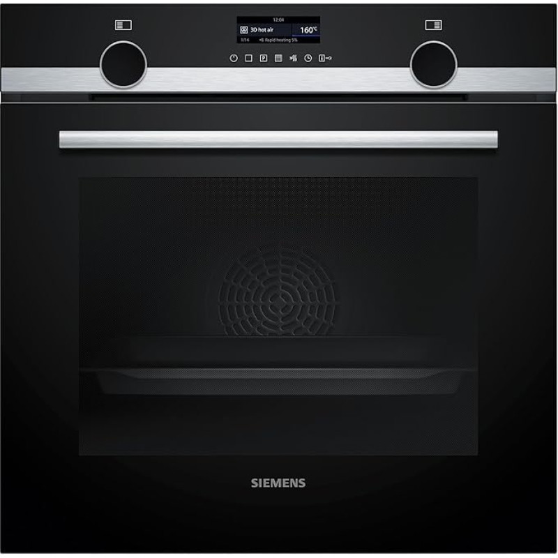 Siemens HB579GBR3, iQ500, built-in oven, 60 x 60 cm, Air Fry, activeClean pyrolysis self-cleaning, TFT display, 3D hot air, quick heating, cookControl40 automatic programs, softMove, stainless steel