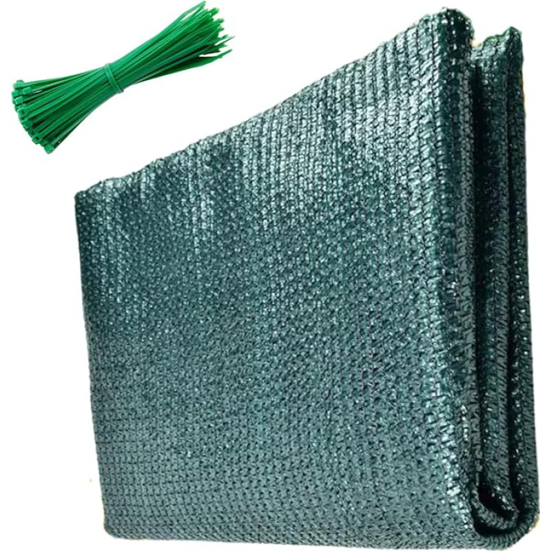 GARDENIX Fence Screen, Privacy Screen for Garden Fence and Balcony Railing with Cable Ties, 2 x 10 m, Green