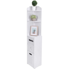 Greensen Bathroom Cabinet, Tall Bathroom Cabinet, Narrow Tall Corner Cabinet, Bathroom Tall Cabinet, Multi-Purpose Cabinet for Bathroom, Corner Cabinet, Wooden Corner Chest of Drawers, Side Cabinet