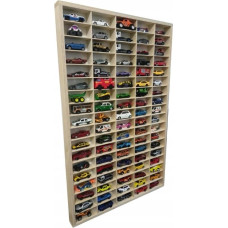 Generisch Wooden Toy Car Shelf, 92 Compartments for Toy Cars, Organisation, Children's Collection