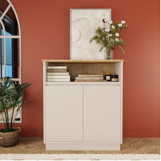 Bimossa Moderner Sideboard Aufbewahrungsschrank & Highboard Tisch Kommode - Eiche Warm Kratzfest für Schlafzimmer, Wohnzimmer und Küche Aufbewahrung