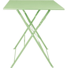 Bolero Square Pavement Style Folding Table Steel Light Green 600mm