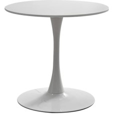 YCSD Modernus apvalus stalas Baltos spalvos tulpių apdaila 70 x 48 x 73 cm