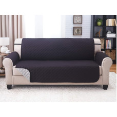 Couch Guard XL-Sofabezug, Möbelschutz, schützt vor Hunden, Katzen, Haustieren, Kindern, Flecken, wendbar, leicht zu waschen und zu trocknen, Schwarz und Grau, 308 cm B x 203 cm L