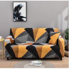 Bedruckte Sofa-Schonbezüge Muster Sofabezug Moderner Stil Waschbarer Möbelschutz Wohnzimmer Stretch Sofa Schonbezug Sessel Schonbezug -EIN-4 Seater(235-300cm)