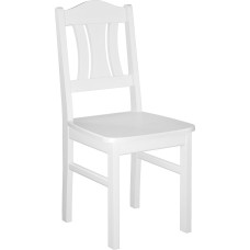 Erst-Holz V-90.71-26W virtuvės kėdė iš medžio masyvo balta valgomojo kėdė, vienguba arba dviguba pakuotė