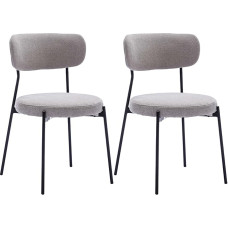 Duhome Valgomojo kėdės, virtuvės kėdės, 2 komplektai, minkštos kėdės, svetainės kėdės, pagamintos iš kilpinio audinio ir metalinių kojų, skirtos virtuvei, valgomajam, svetainei,