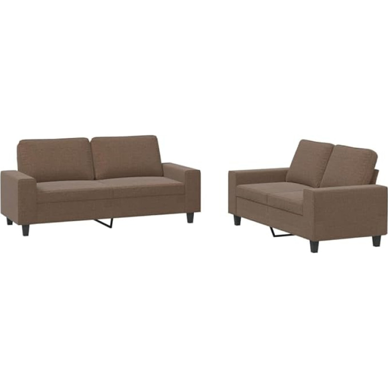 ULUYYYUC Wohnzimmer Möbel Camping Sofa Sofos ir sofos Schlafcouch - 2-TLG. Sofagarnitur Braun Stoff für Garten Terrasse Lounge Party