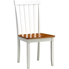 Boraam 2 x Bloomington Dining Chairs White Honey Oak 22031