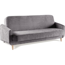 BETTSO - Blanco sofa, sofa su miego funkcija - plotis 225 cm, gulimas paviršius 198 x 118 cm, sofa-lova svetainei, sofa-lova su lovos dėže, sofa su miego funkcija - veliūrinė pilka