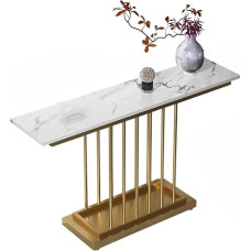 ZIGTUEI Siauras konsolinis stalas, modernus įėjimo stalas, įėjimo zonos dekoratyvinis stalas, svetainės stalas, skirtas svetainei, miegamajam, prieškambariui, prieškambariui (120 x 30 x 80 cm/47,2 x 11,8 x 31,5)