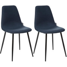 UNIVERSDECOR Vintage Andréa kėdė su metalinėmis kojomis juoda 2 kėdės Andréa Vintage