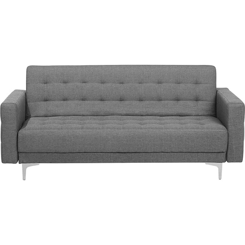 Beliani Aberdeen Modern 3-Seater Sofa Upholstered Cover Light Grey