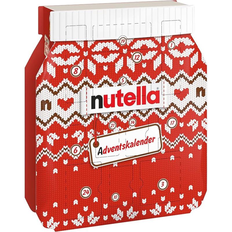 Nutella Advent Calendar 2023 528 g | Discover Delicious Surprises Daily with Socks, Card Game and Key Ring | 24 Doors Full of Enjoyment and Treats for the Pre-Christmas Season