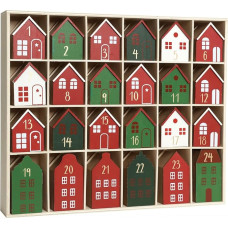 PE Christmas Advent Calendar Wooden for Filling, 24 Drawers of Small Gifts, Reusable Christmas Countdown Advent Calendar, Christmas Decoration, Children and Adults