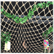 PHONME Vaiko apsaugos tinklas, kanapių virvės tinklas, laipiojimo tinklas, balkono laiptų tinklas, foto sienelė, dekoratyvinė pertvara, lubų tinklas, barjerinė apsauga, sodo tvoros tinklas, kanapių virvė, vienodo storio E (dydis: 2 x 10 m)