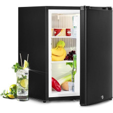 Smad Motorhome Fridge 12 V 230 V, 51 L Motorhome Fridge, Quiet Car Fridge for Room, Hotel, Bedroom, Camping, Travel, with Lock, Reversible Door, Black