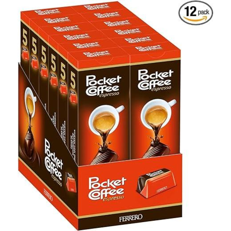 Ferrero Pocket Coffee (Pack of 12 x 62 g)
